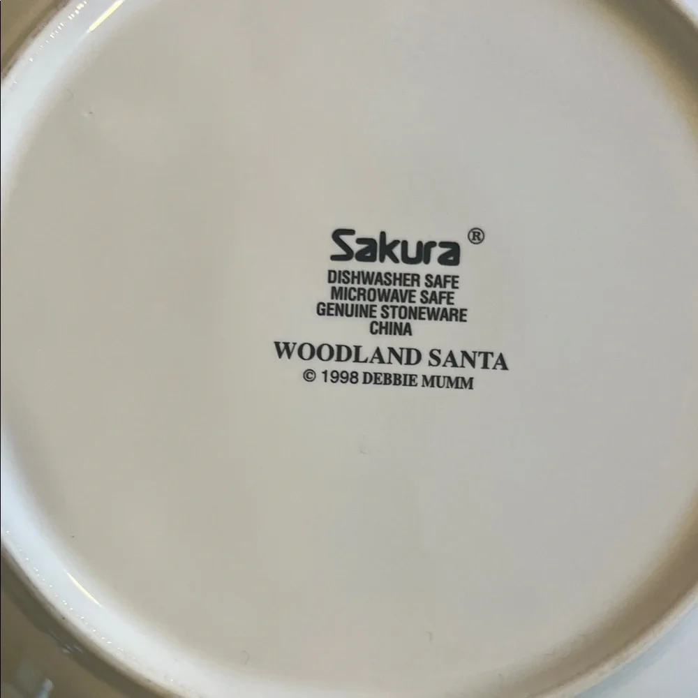 Sakura Blue and Gold Holiday Plate Set